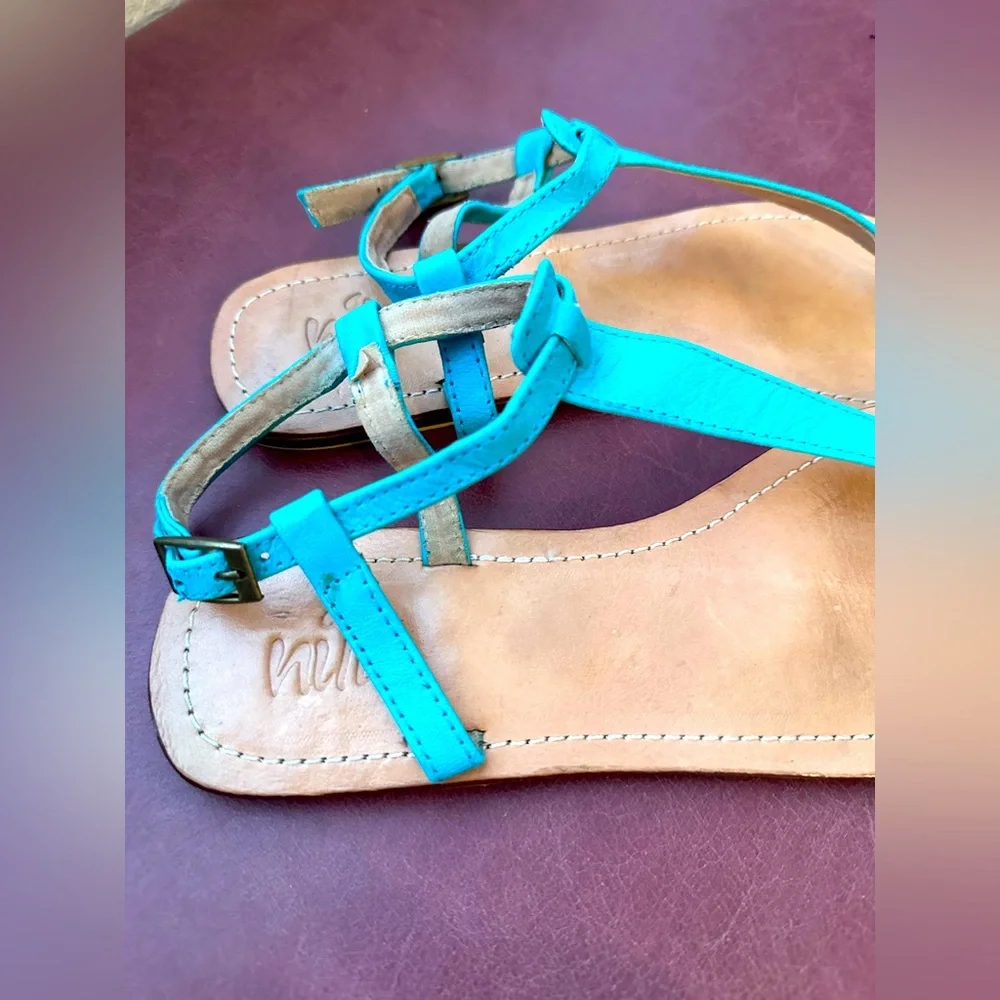 Handmade Turquoise Sandals shoes from Ubud, Bali
